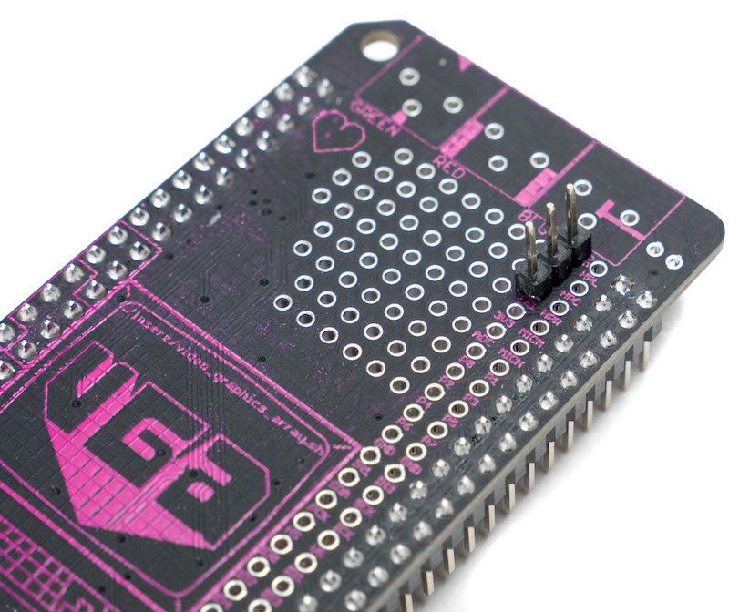 pin headers for UART passthrough to CHIP