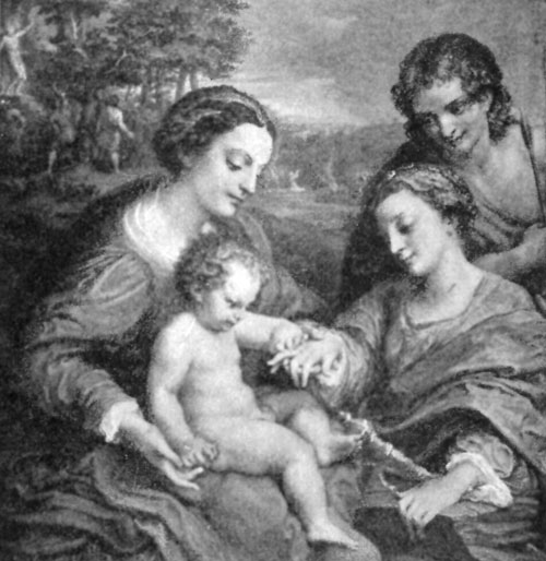 FIG. 46—CORREGGIO. MARRIAGE OF ST. CATHERINE AND
CHRIST. LOUVRE.