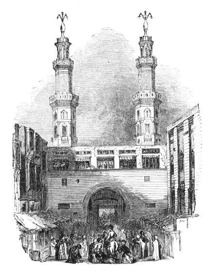 Interior of Báb Zuweyleh (from a Sketch by M. Coste)