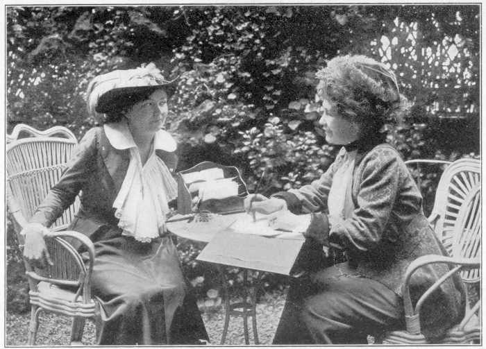 MRS. PANKHURST AND CHRISTABEL IN THE GARDEN OF
CHRISTABEL'S HOME IN PARIS