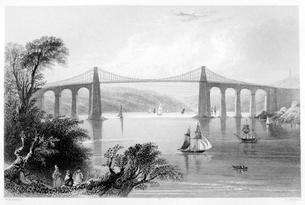 THE MENAI BRIDGE, BANGOR.)