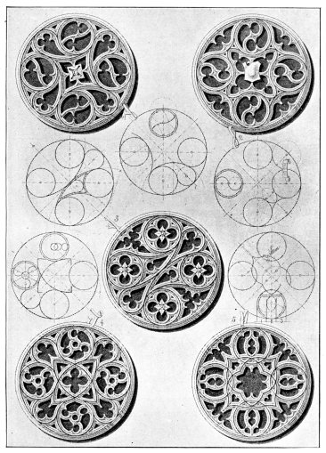 Gothic Designs employing Circles and Bisected Angles