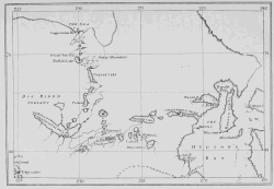 MAP OF PART OF NORTH AMERICA
Showing General Course of Hearne's Third Journey
From the Second Map of Mr. Pennant's "Arctic Zoology," 1787