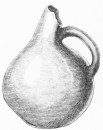 No. 166. Pretty Terra-cotta jug, with the neck bent back
(7 M.).