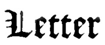 'Letter', in Black Letter style