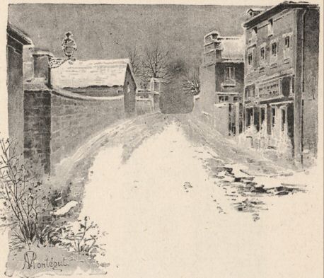 Deserted street in Champrosay