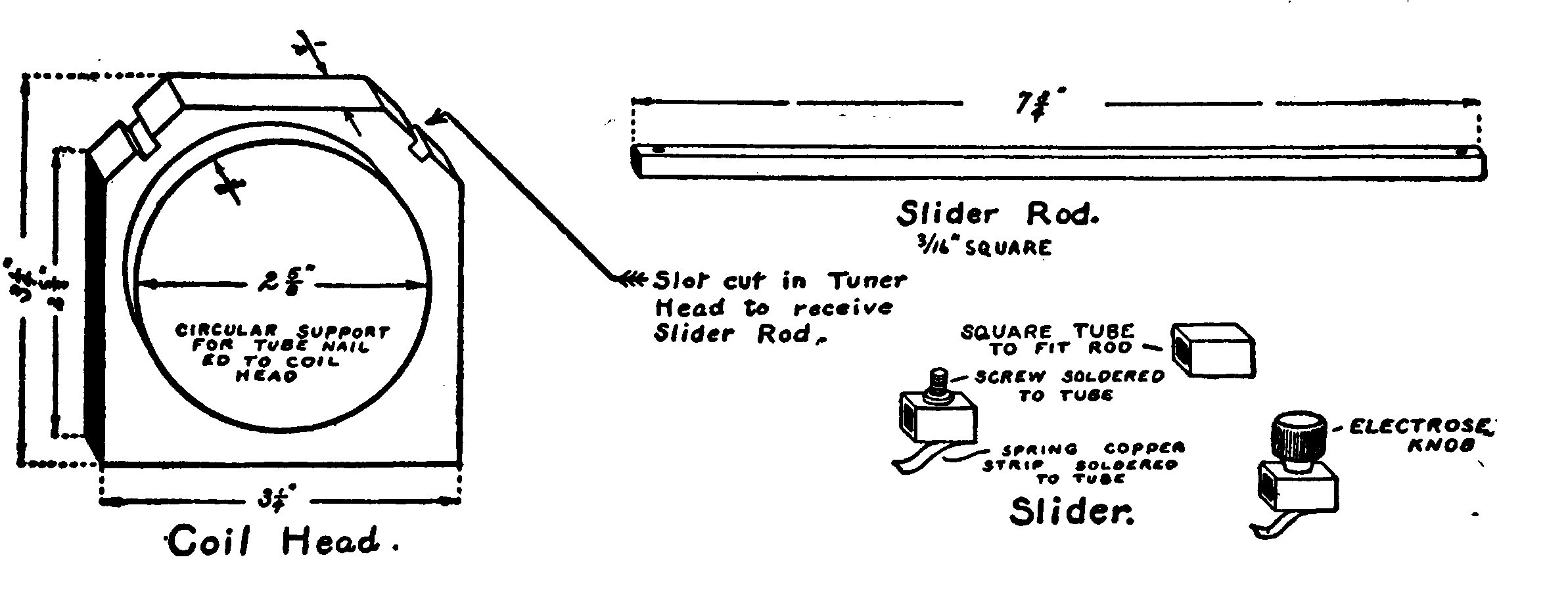 Fig. 201.—Details of the Tuning Coil.